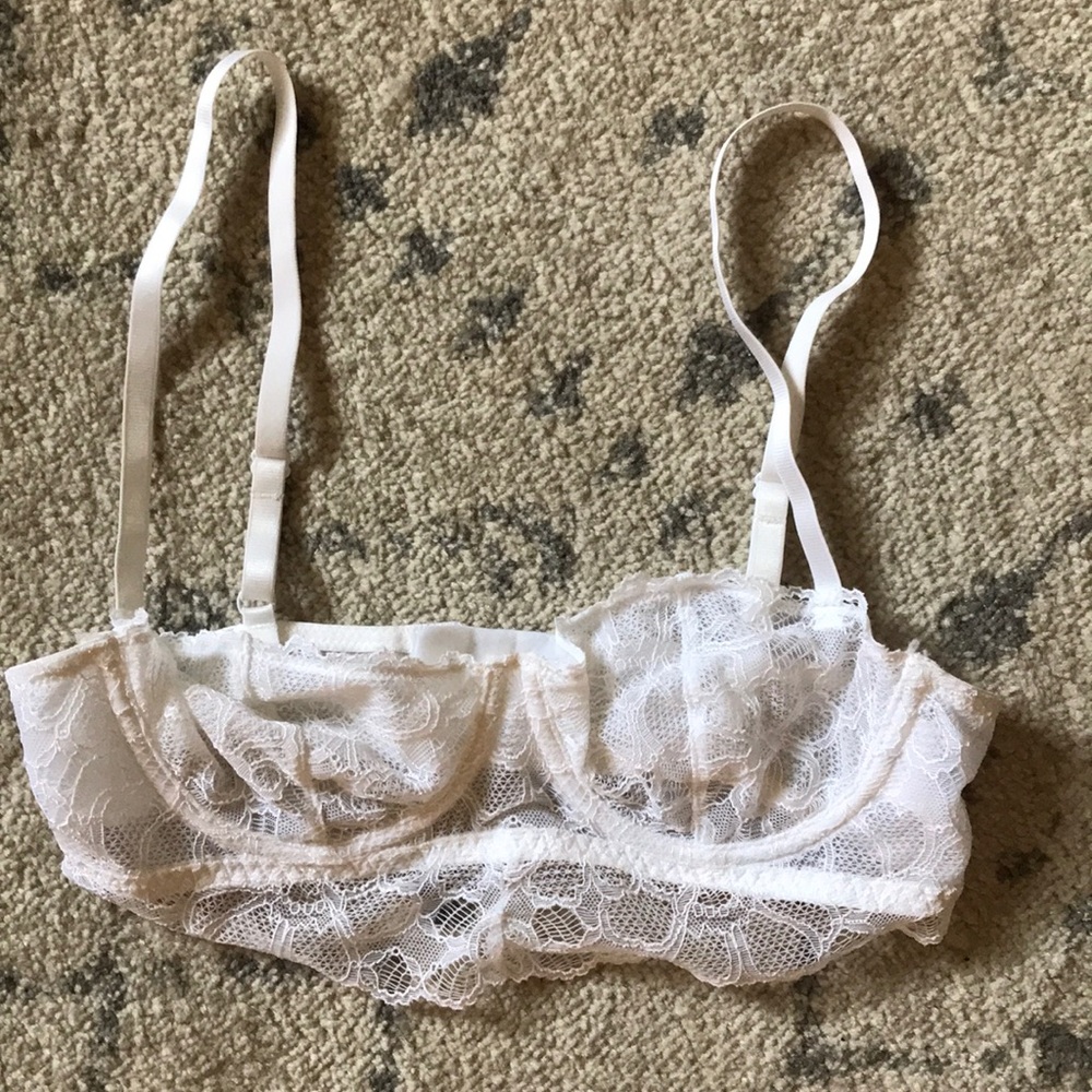 H&M white lace bra